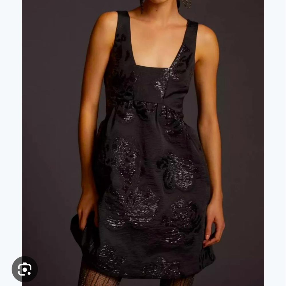 Maeve Anthropologie Black Mini Dress